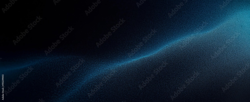 Poster dark blue to black gradient abstract background with grainy texture and wavy patterns