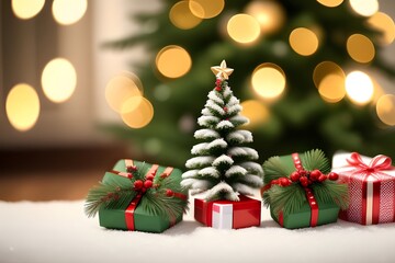 christmas tree with gift box