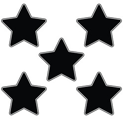 5 stars icon, for five star review rating vector illustration eps 10.
