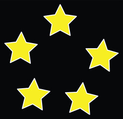 5 stars icon, for five star review rating vector illustration eps 10.
