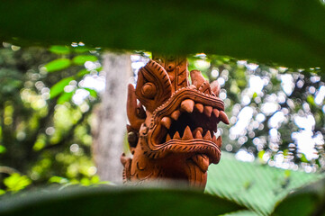 Fototapeta premium Head Buddha , Symbols of Buddhism at Umong Temple, Chiang Mai, Northern Thailand