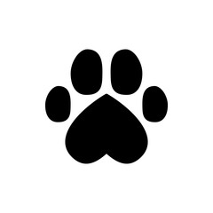Paw icon vector. paw print sign and symbol. dog or cat paw