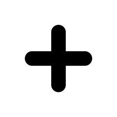 Plus icon vector. Add plus sign and symbol