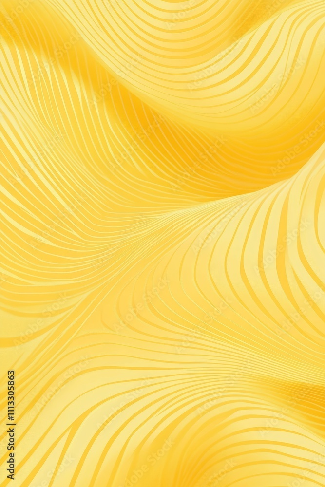 Aufkleber abstract wavy lines background in yellow minimalistic digital art