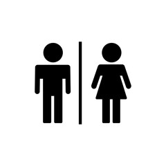 Toilet icon vector. Girls and boys restrooms sign and symbol. bathroom sign. wc, lavatory