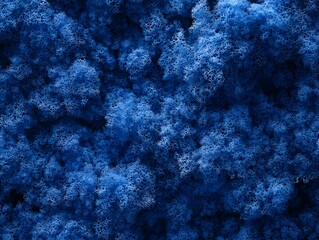 Fototapeta premium A textured surface of intricate blue patterns resembling moss or abstract digital art.
