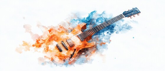 Crafting vintage melodies antique music accessories watercolor art featuring classic guitar picks and weathered stands in a muted palette