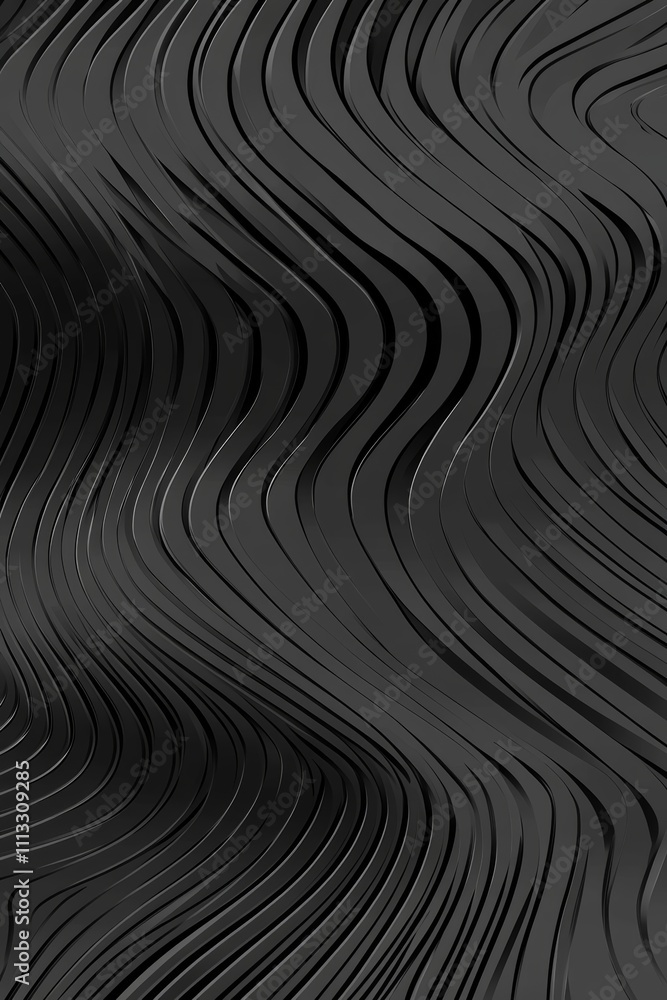 Aufkleber abstract wavy pattern background design in black and gray