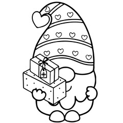 Gnome cartoon hand drawn 