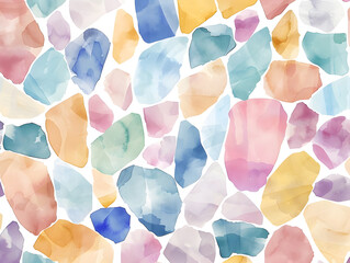 Perfect for creative projects, this stunning watercolor pattern features colorful pebbles, offering textured backgrounds and decorative elements. Ideal for artistic designs