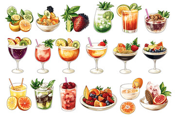 Refreshing Summer Cocktails and Fruit Bowls