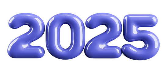 New Year 2025 Number 3D illustration
