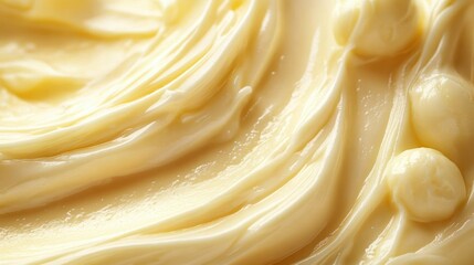 Creamy Butter Close-Up with Swirling Textures and Soft Natural Light