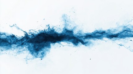 Obraz premium Dynamic Blue Abstract Fluid Art with Ethereal Swirls and Textures Captured in Motion