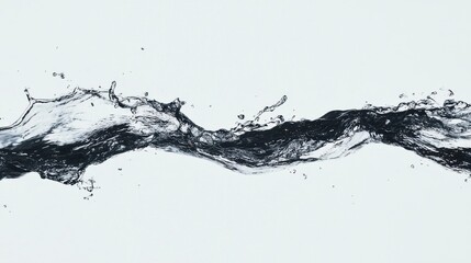 Captivating Liquid Dynamics: A Mesmerizing Splash of Water Captured in Motion