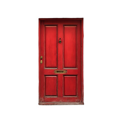 3d rendered door PNG cutout isolated on white and transparent background.