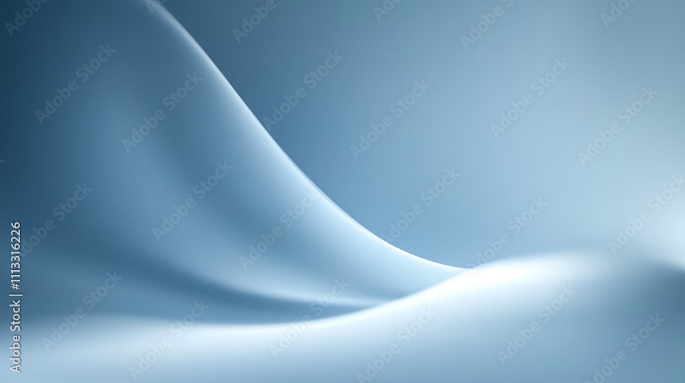Aufkleber minimalist abstract light blue gradient background with soft shadows for product presentation