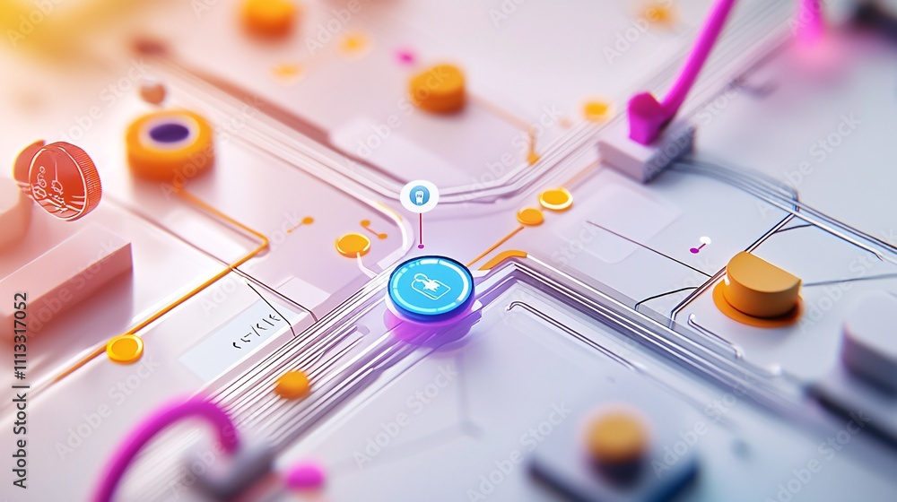 Poster job and career interview concept. digital network security concept over abstract background