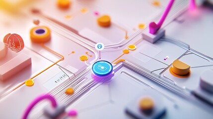 job and career interview concept. Digital Network Security Concept Over Abstract Background