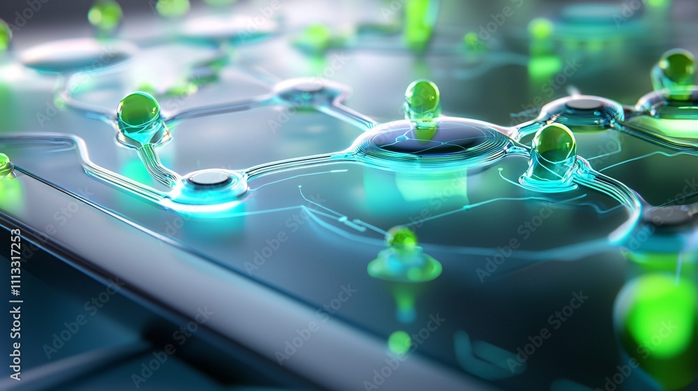 Poster job and career interview concept. abstract science concept with colorful liquid structures