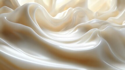 Obraz premium Dynamic Milk Background with Flowing Cream and Smooth Textures