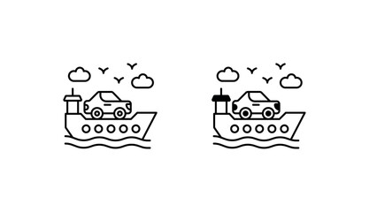 Shipping Freight Car icon design with white background stock illustration