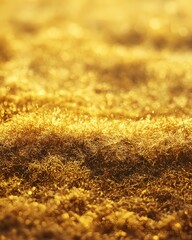 A shimmering golden landscape resembling a field of light or fine grains.