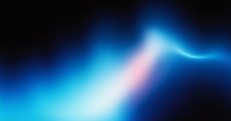 Naklejka premium Abstract Blue Gradient Wave Background with Soft Texture and Dynamic Light on Black