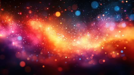 Radiant Rainbow Colorful Light Background with Ethereal Bokeh and Radial Symmetry