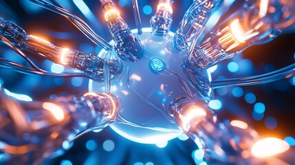 Obraz premium job and career interview concept. Futuristic Concept of Technology and Innovation