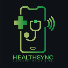 Webabstract modern health telemedicine logo