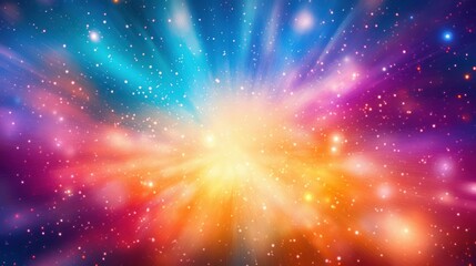 Fototapeta premium Radiant Rainbow Light Background with Ethereal Bokeh Effects