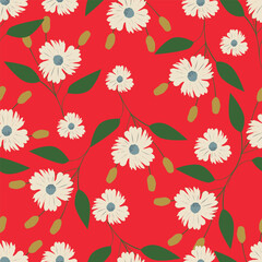 Beautiful Floral Pattern on the background Sweet floral pattern is suitable for fashion
