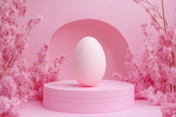Pink Platform with White Egg