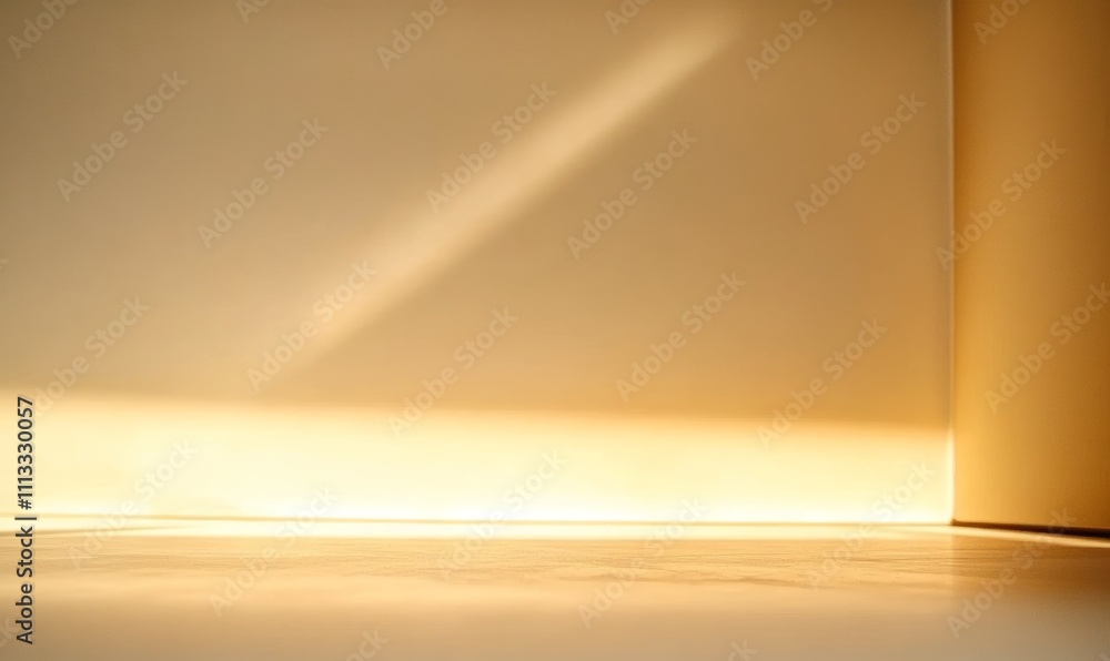 Poster Minimalist Light Beige Background for Product Display with Soft Lighting and Smooth Texture