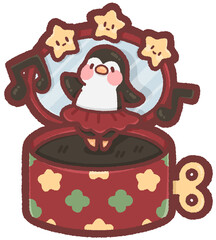 Christmas music box - penguin