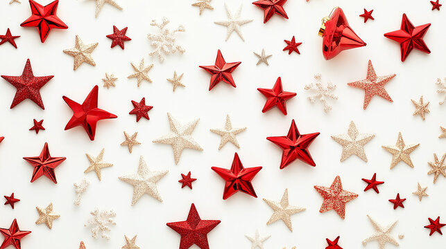 red stars on white background