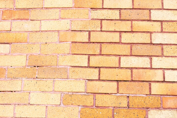 Brick wall with red brick,old vintage brick wall,Abstract of brick wall for background,Copy text space.