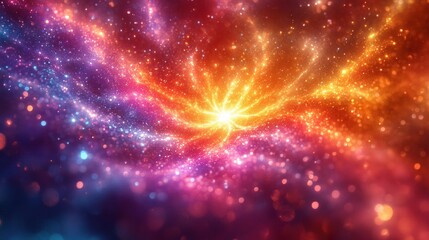 Radiant Rainbow Light Background with Iridescent Colorful Effects