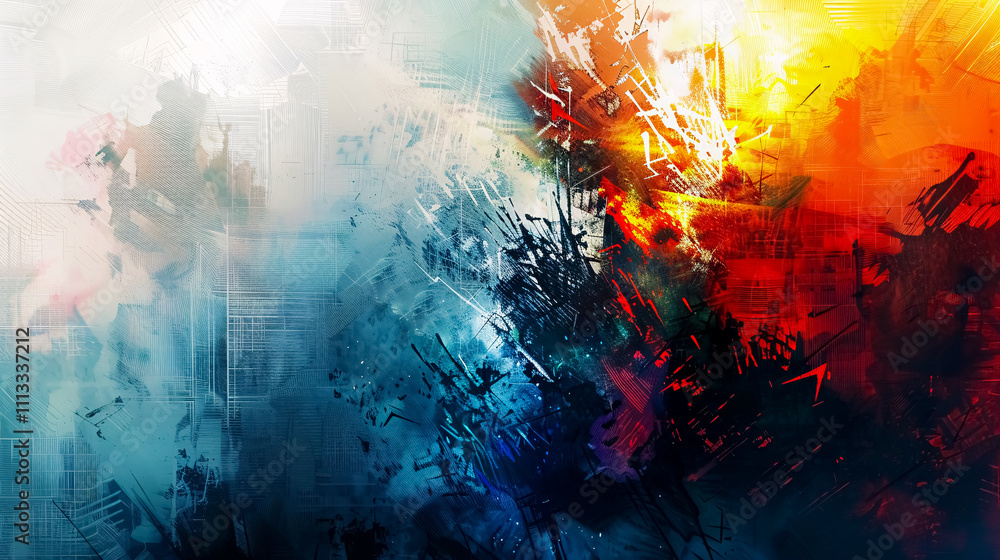 Poster abstract expressionism backgrounds: bold and dynamic backgrounds with expressive brush strokes, vibr