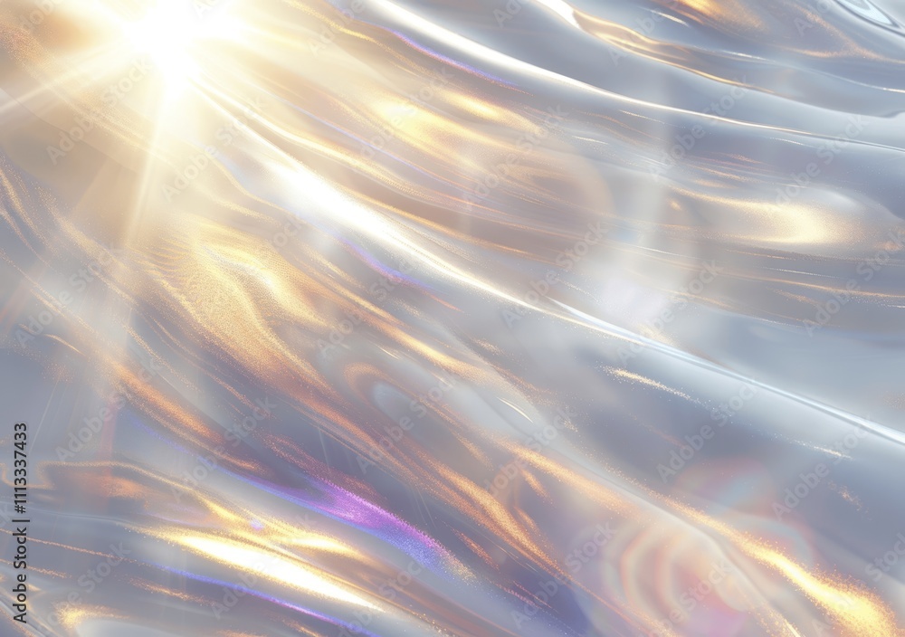 Poster abstract soft light iridescent background with glossy prism gradient