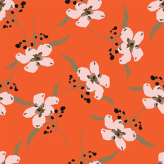 Seamless flowers pattern, floral print.