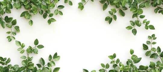 berry branch leaves on white background 31