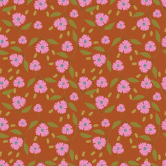 Trendy Seamless Floral Pattern in vector