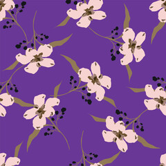 Seamless Daisy Floral Ditsy Pattern In Vector