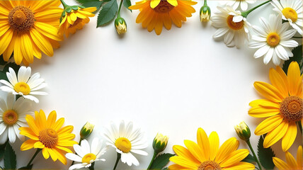 yellow flowers border