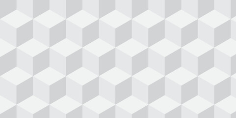 White geometric cube creative concept triangle overlap square technology background. digital cubes fabric and wallpaper grid block texture background.	

