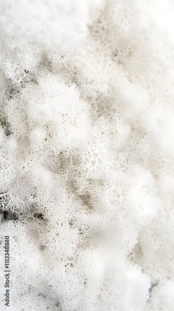 Aufkleber a close-up of white foam with intricate patterns, creating a soft, textured appearance.