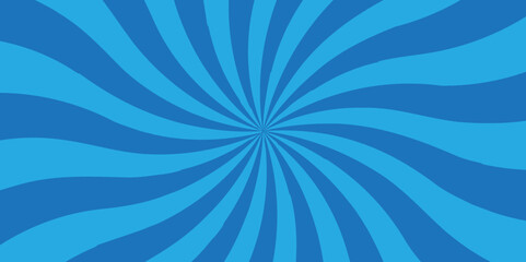 Background sunburst pattern blue design. Vintage sunrays illustration swirl grunge backdrop line. sun beam vector banner design and comic burst gradient concept pattern.