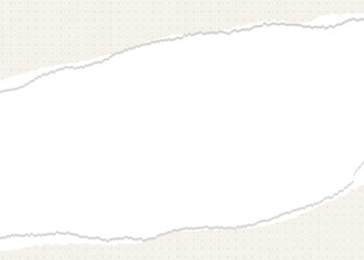 Obraz premium 破れた紙のフレーム、シンプルなドットグリッドの紙、破れたノート風の背景フレーム